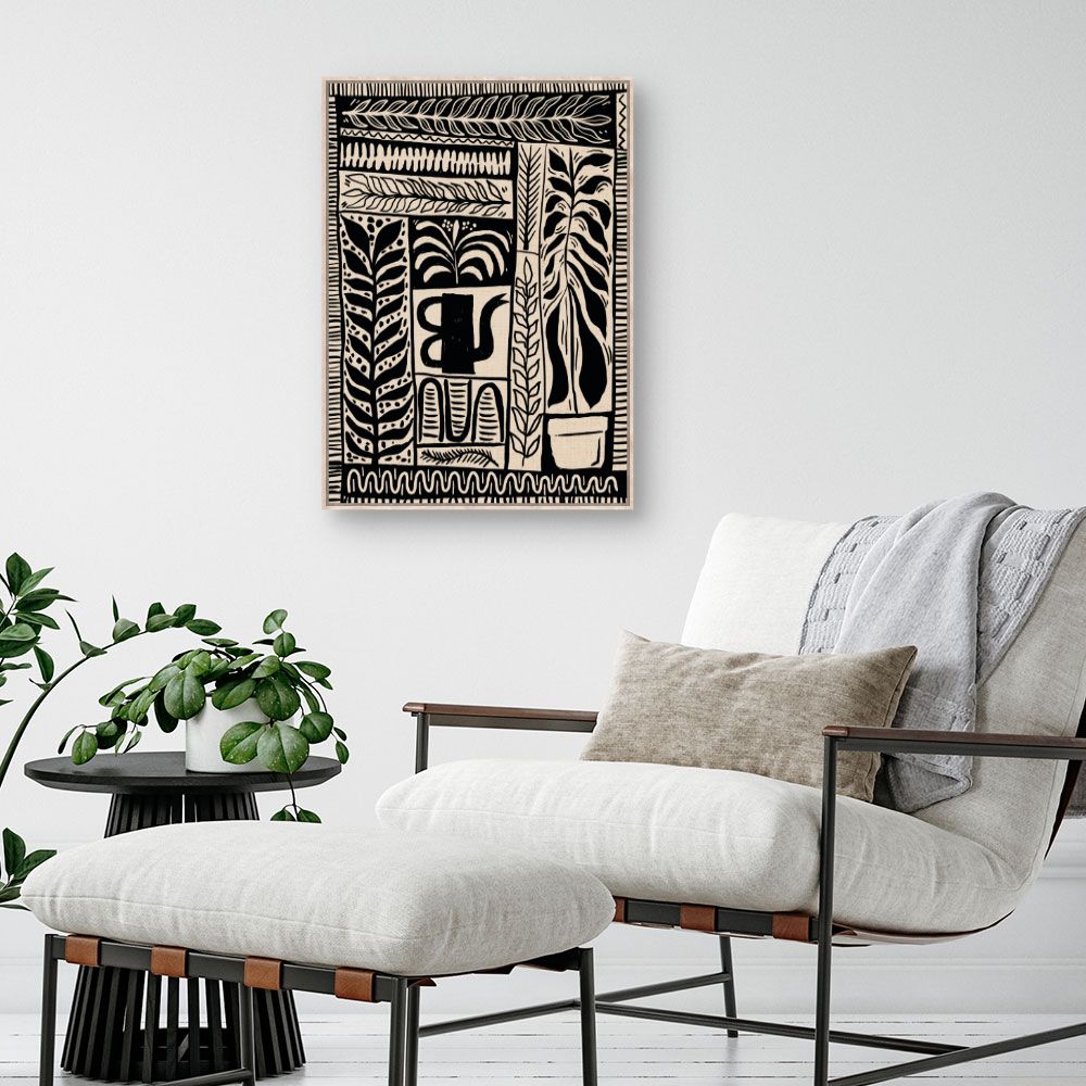 Tableau Motifs botaniques stylisés