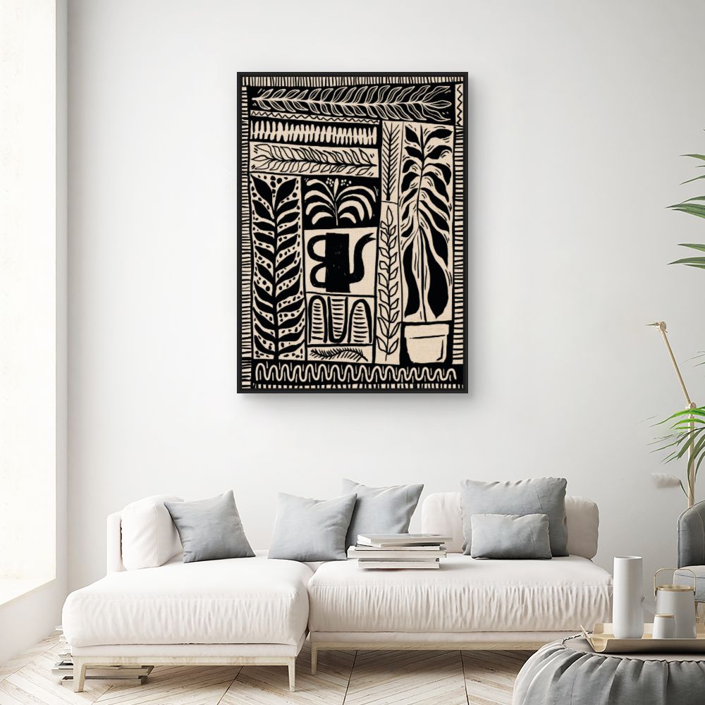 Tableau Motifs botaniques stylisés