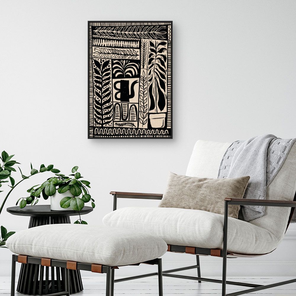 Tableau Motifs botaniques stylisés