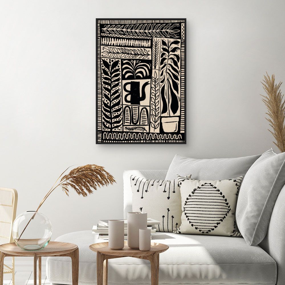 Tableau Motifs botaniques stylisés
