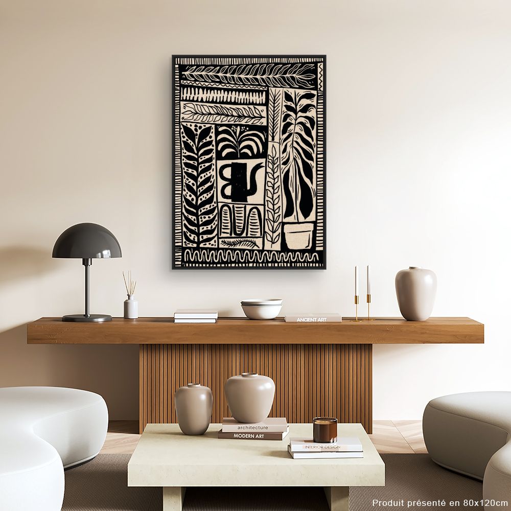 Tableau Motifs botaniques stylisés