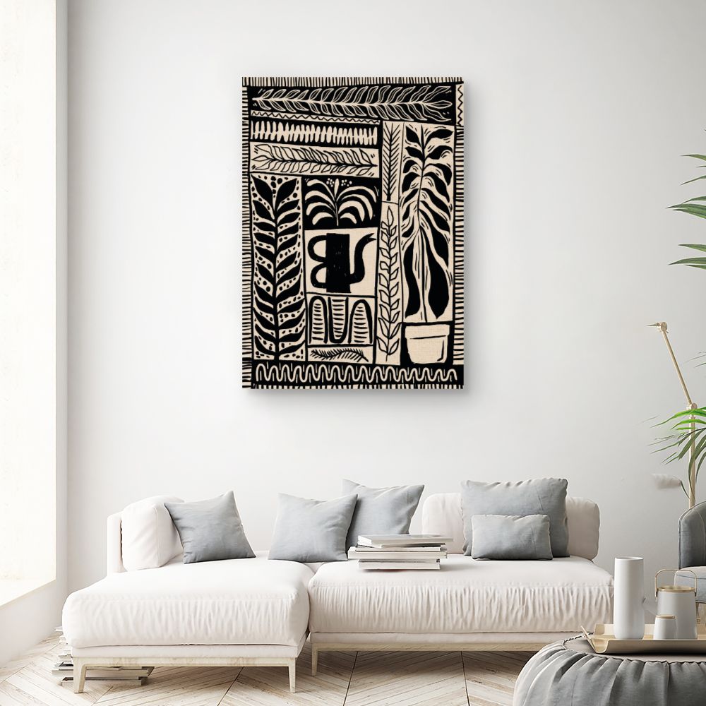Tableau Motifs botaniques stylisés
