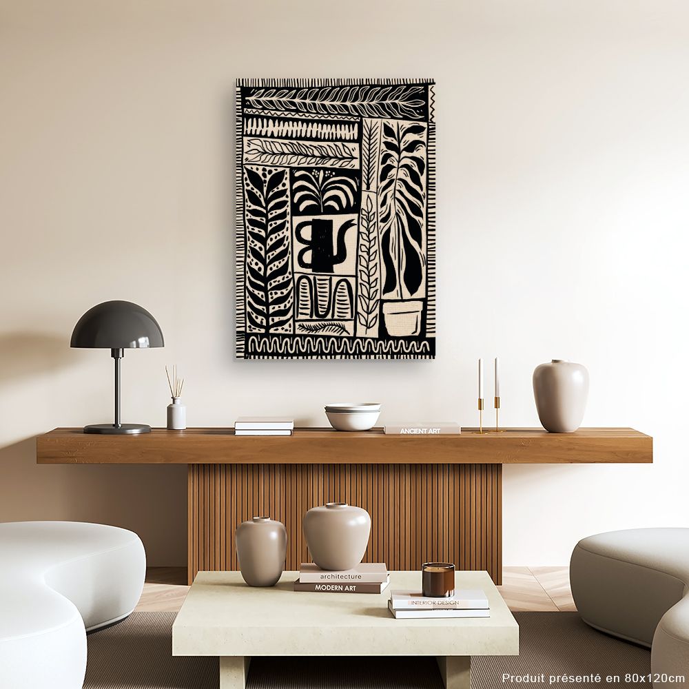 Tableau Motifs botaniques stylisés
