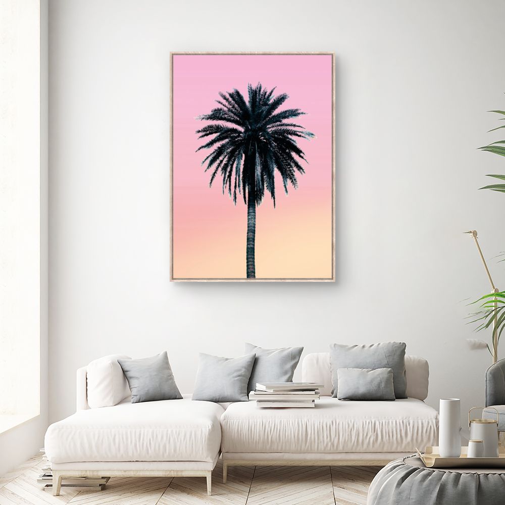 Tableau Palmier au crépuscule