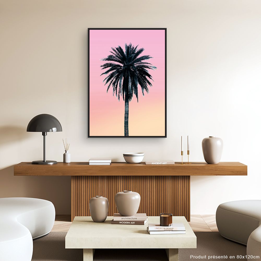 Tableau Palmier au crépuscule