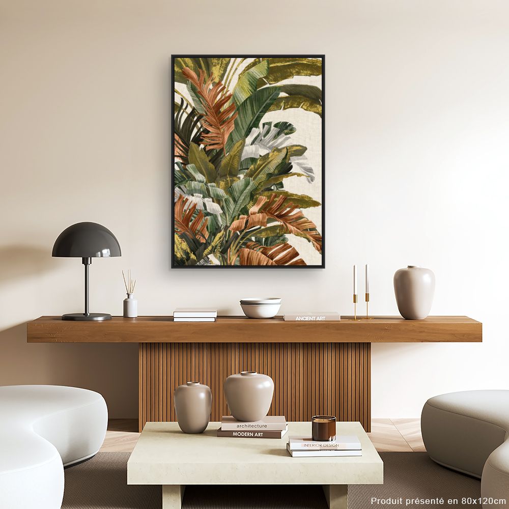 Tableau Feuillage tropical luxuriant