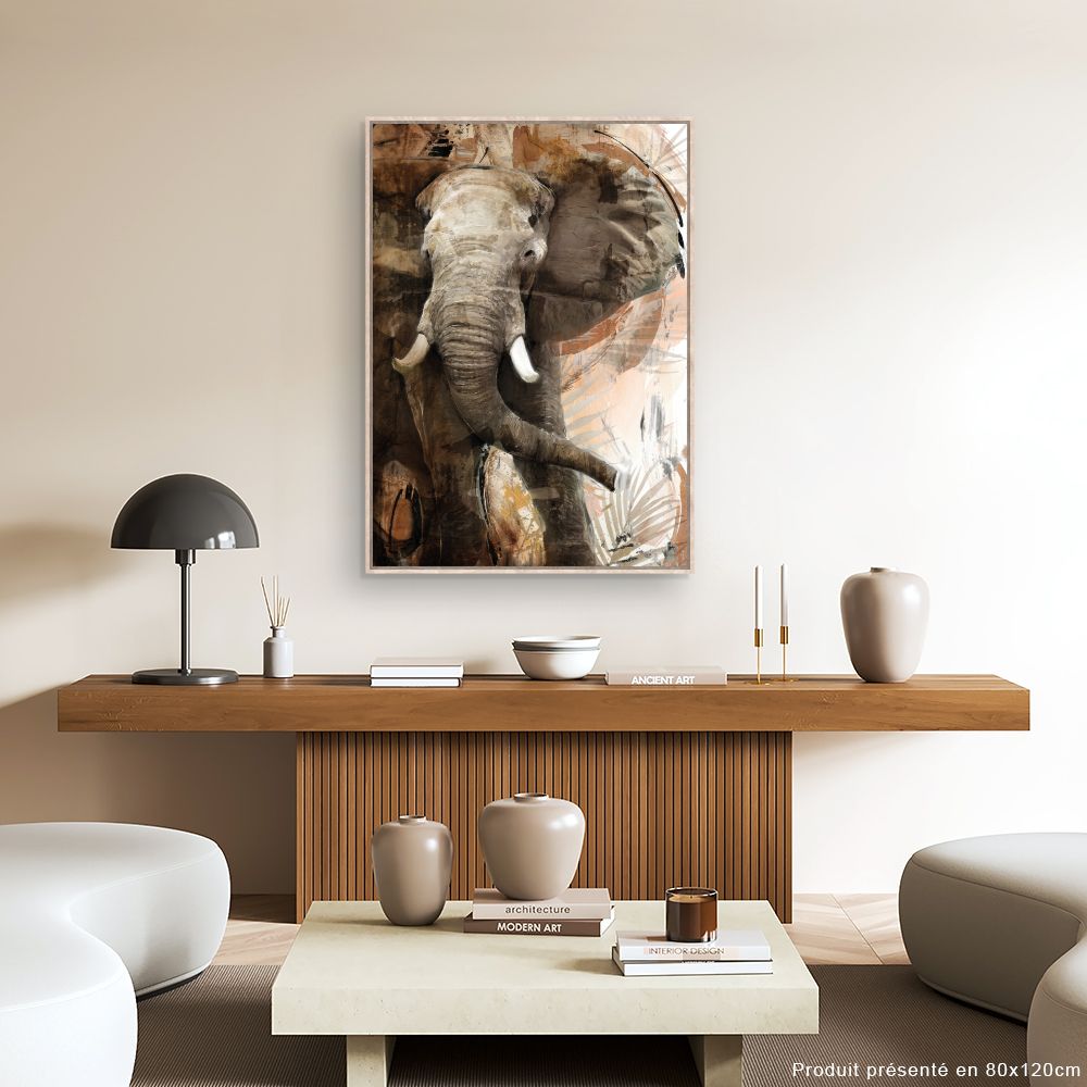Tableau Éléphant majestueux