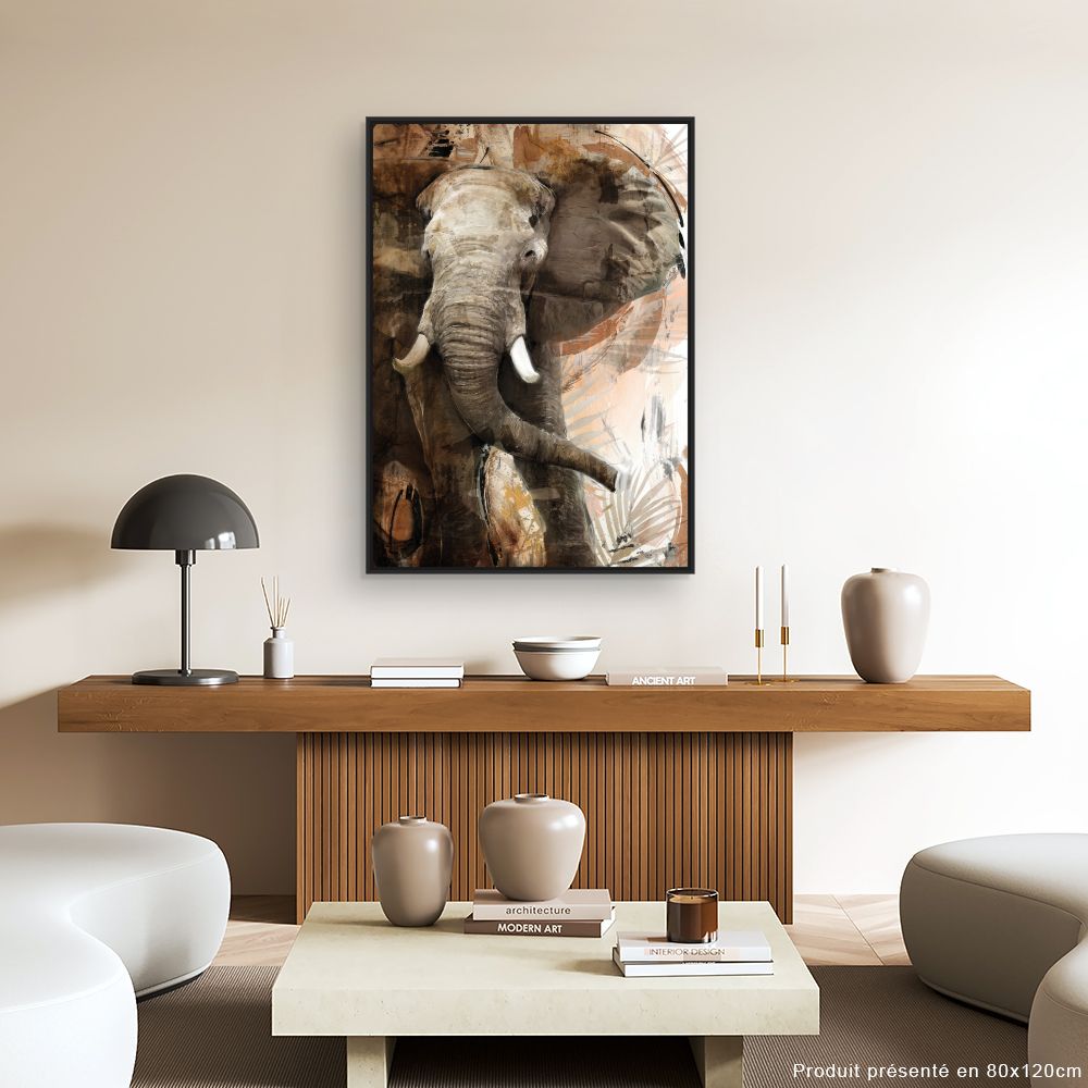 Tableau Éléphant majestueux