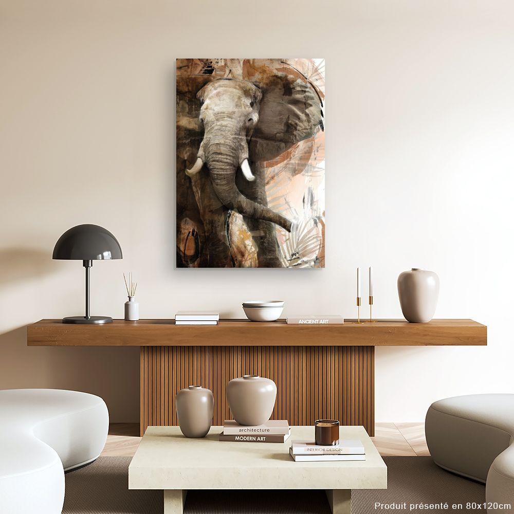 Tableau Éléphant majestueux