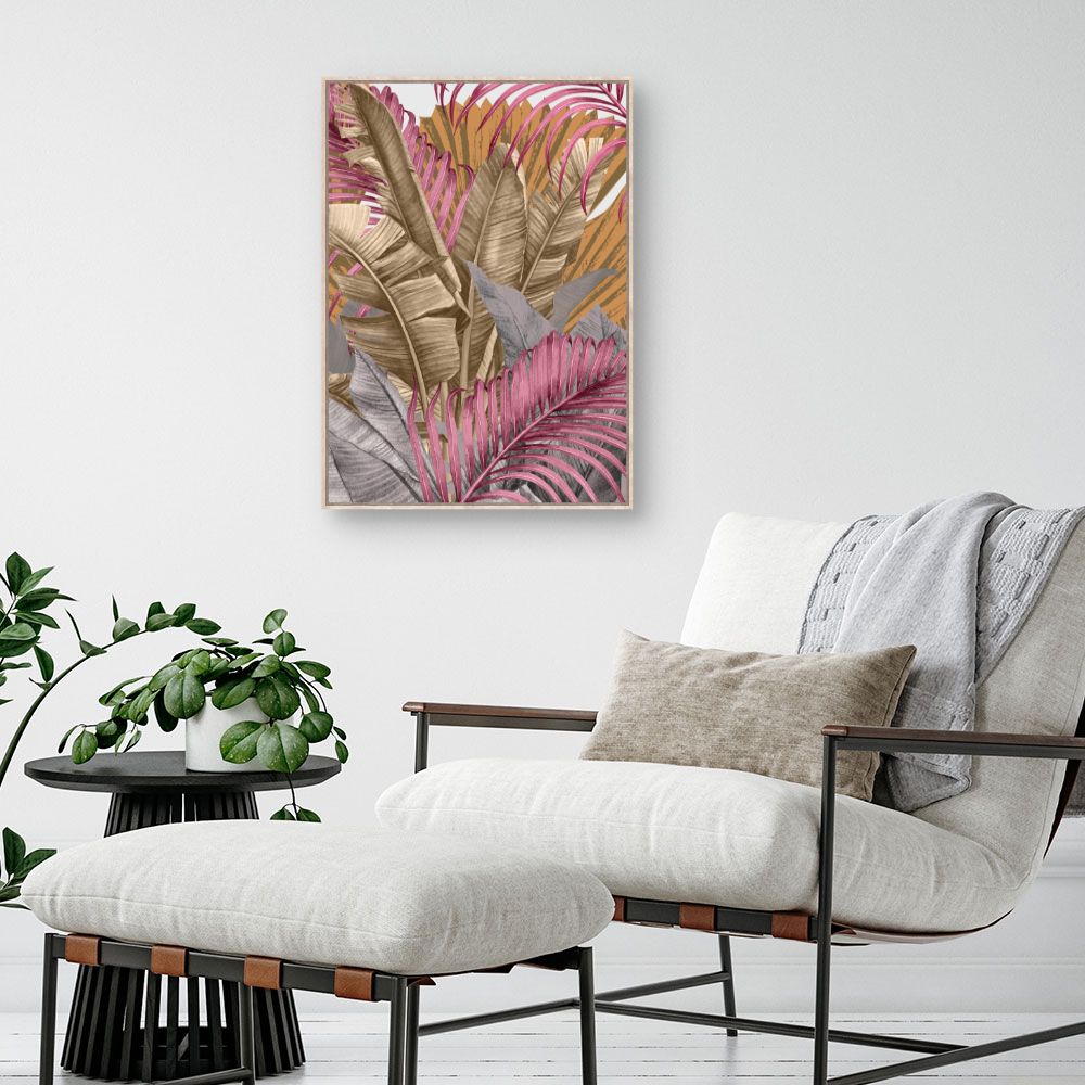 Tableau Feuilles exotiques vibrantes