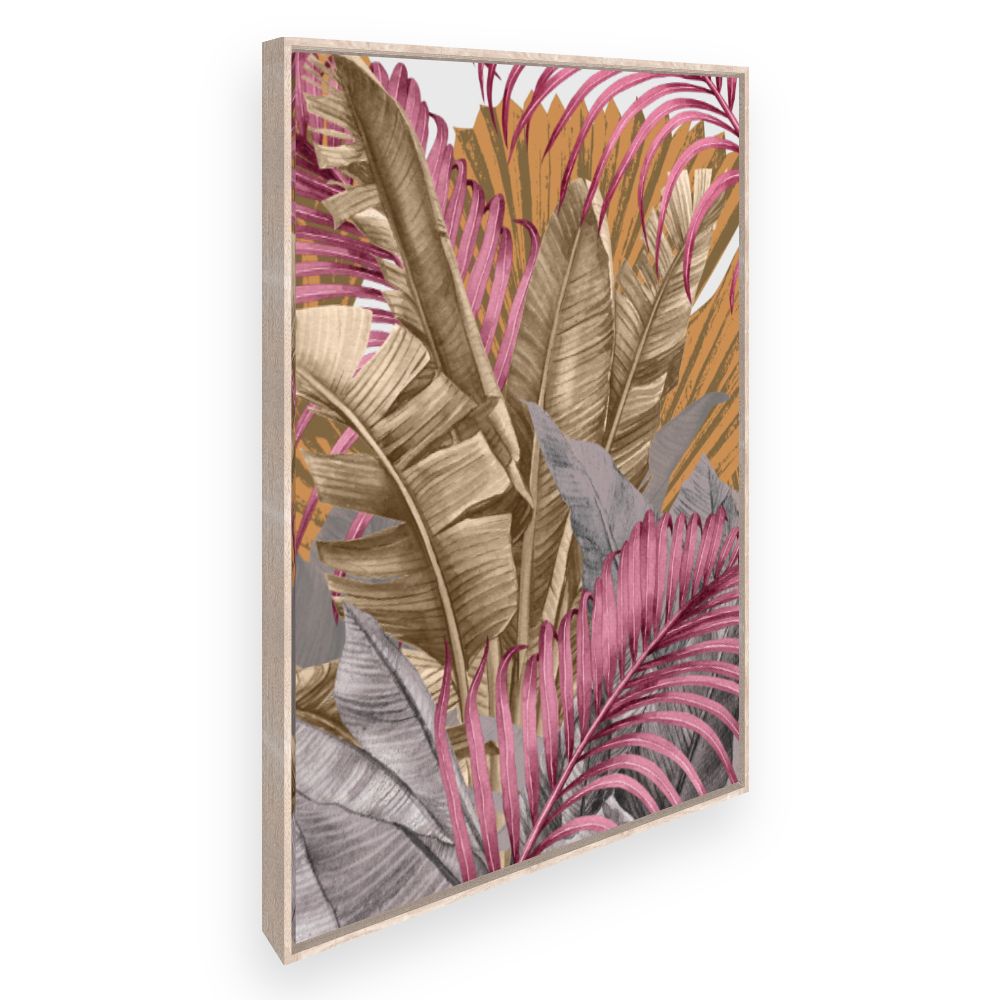 Toile Feuilles exotiques vibrantes