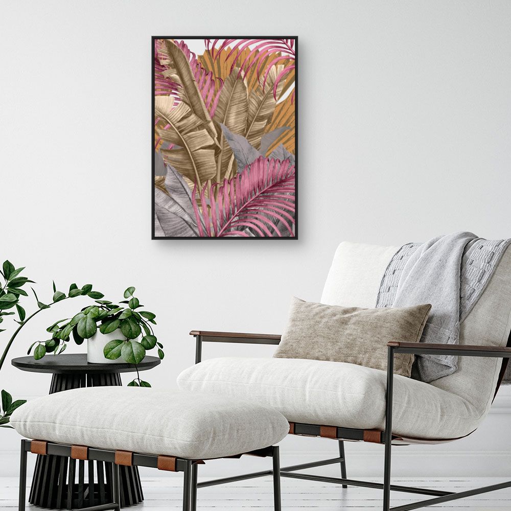 Tableau Feuilles exotiques vibrantes