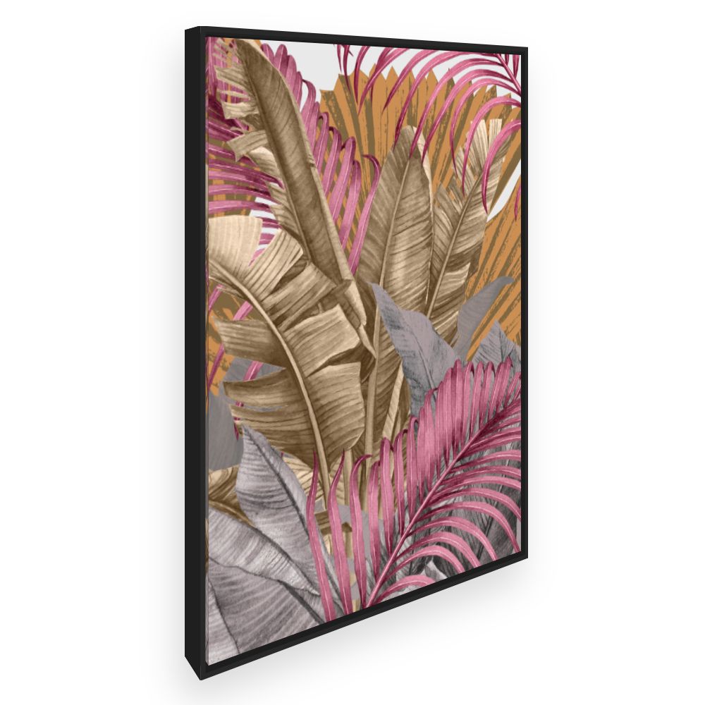 Toile Feuilles exotiques vibrantes
