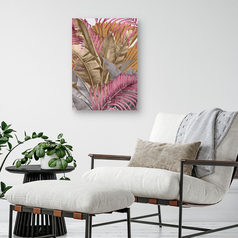 Tableau Feuilles exotiques vibrantes