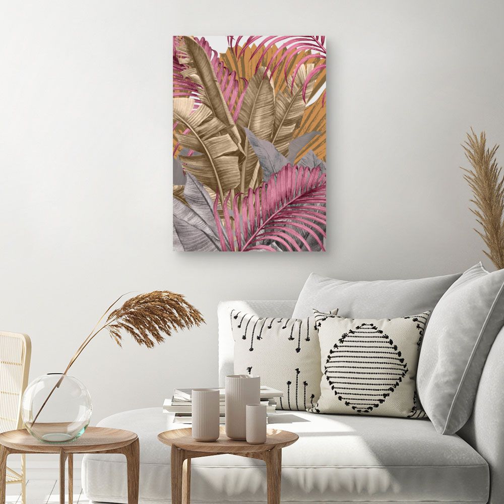 Tableau Feuilles exotiques vibrantes