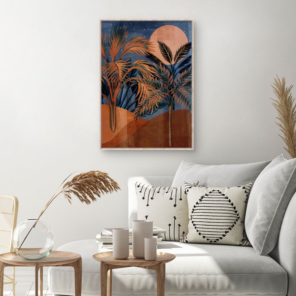 Tableau Paysage exotique nocturne