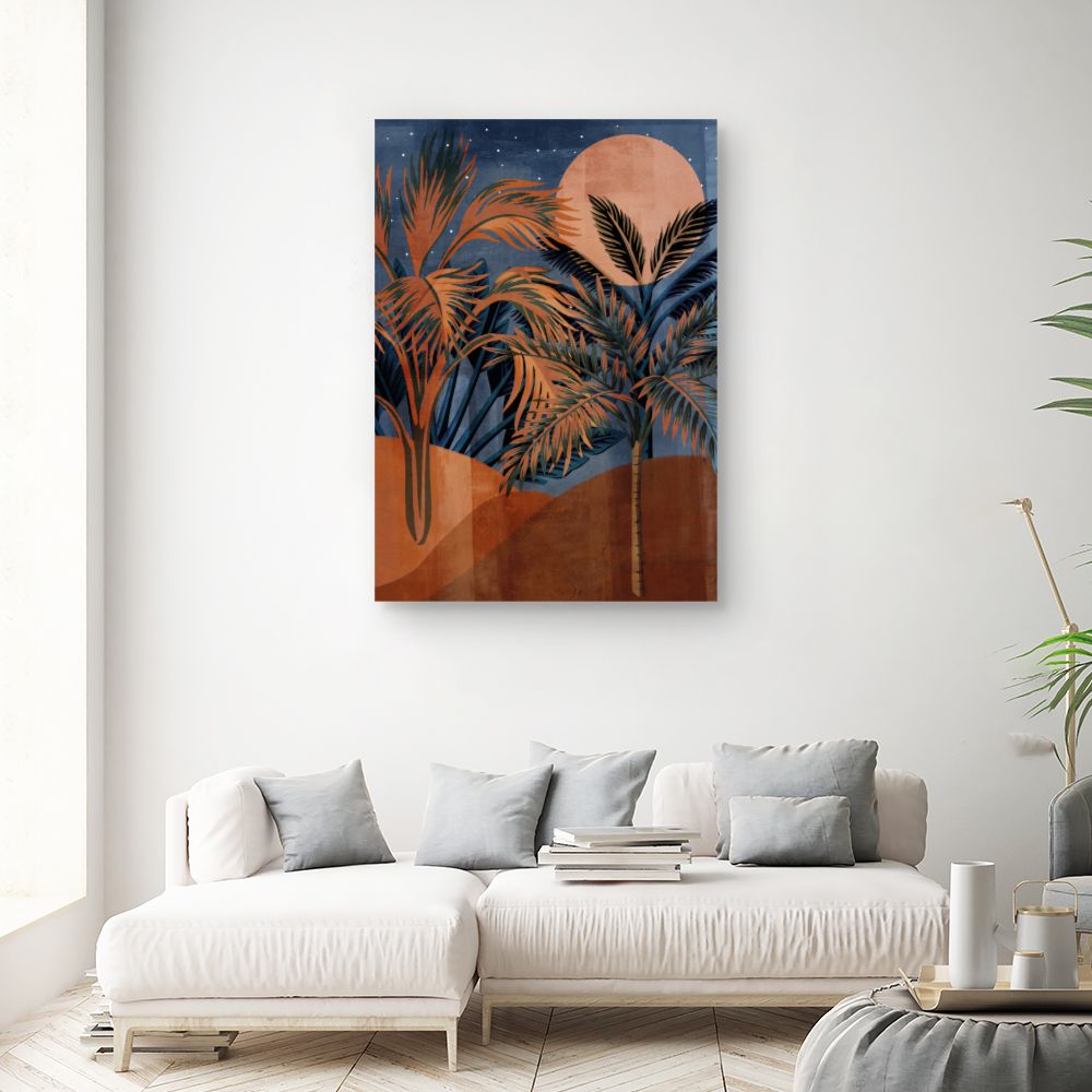 Tableau Paysage exotique nocturne