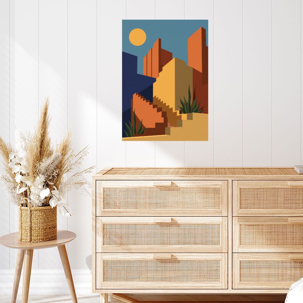 Affiche Escaliers ensoleillés