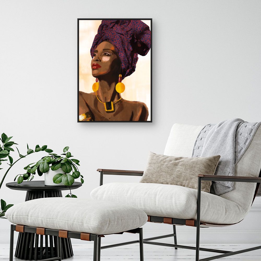 Tableau Portrait élégant vibrant
