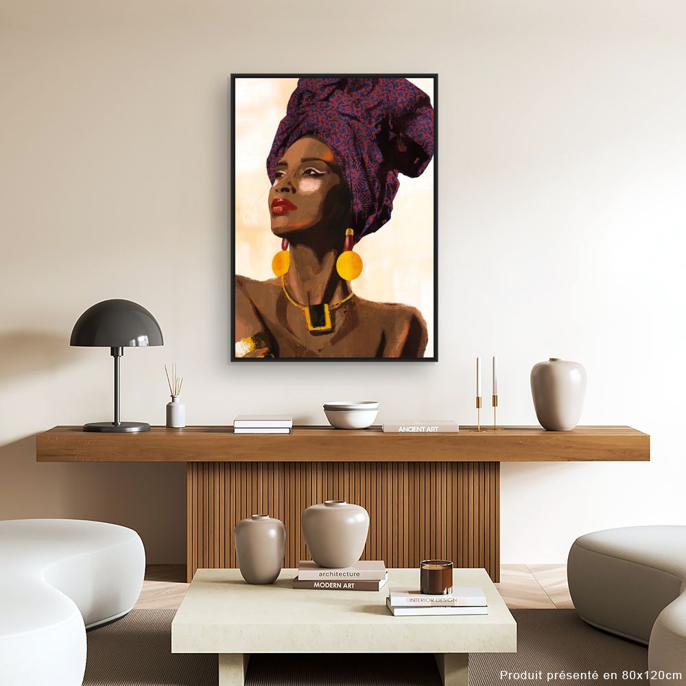 Tableau Portrait élégant vibrant
