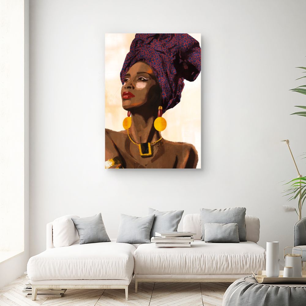 Tableau Portrait élégant vibrant