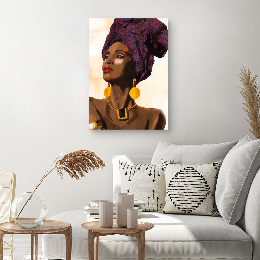 Tableau Portrait élégant vibrant
