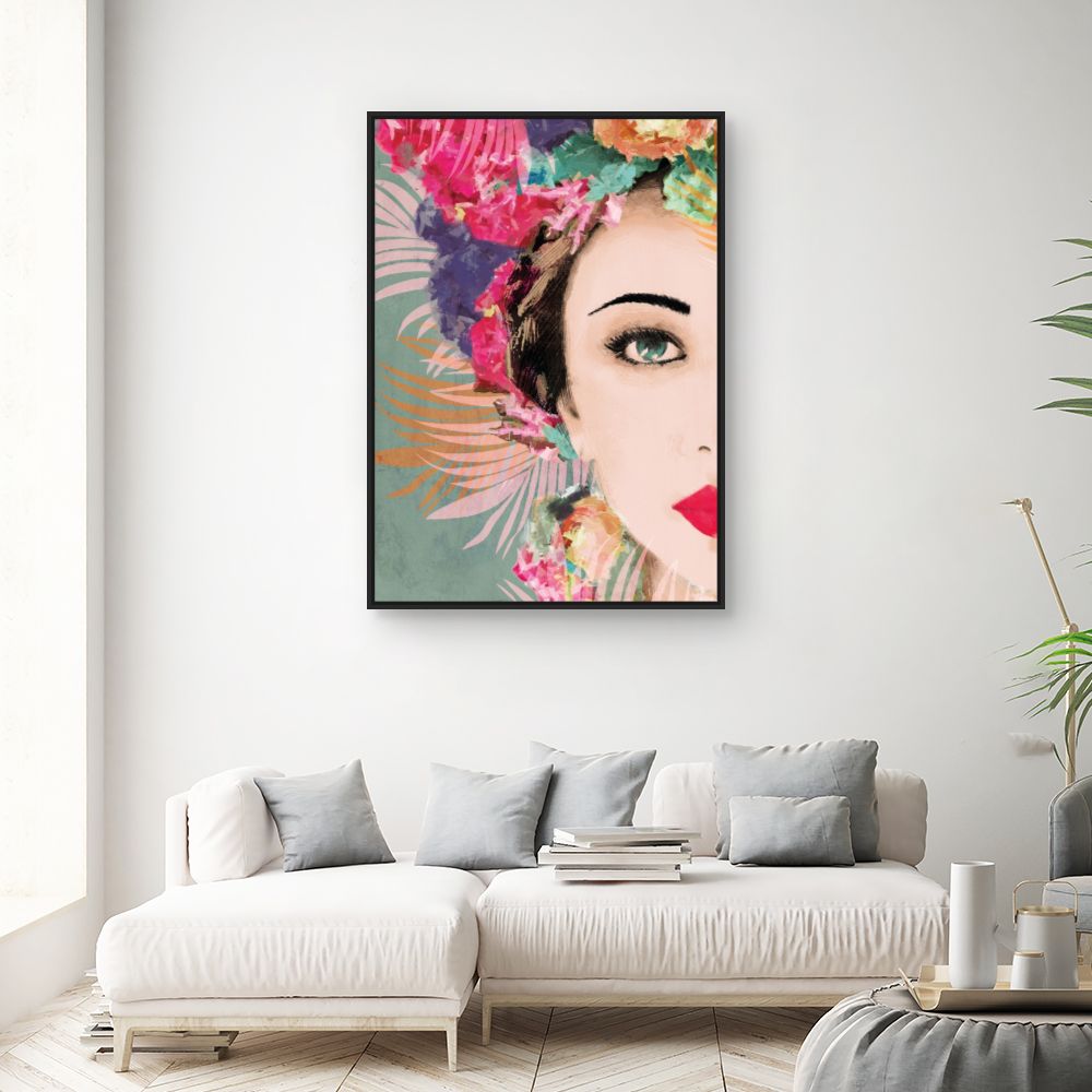 Tableau Femme florale élégante