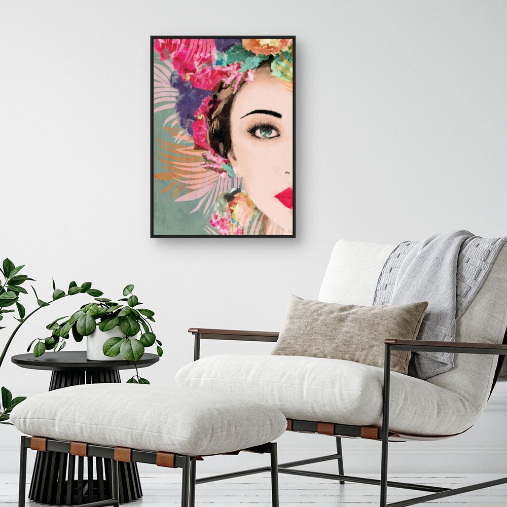 Tableau Femme florale élégante