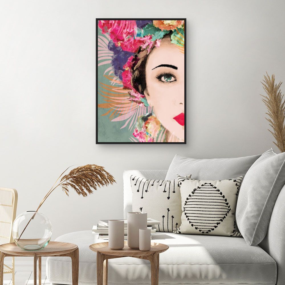 Tableau Femme florale élégante