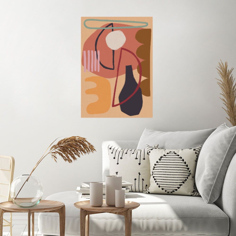 Affiche Formes abstraites vibrantes