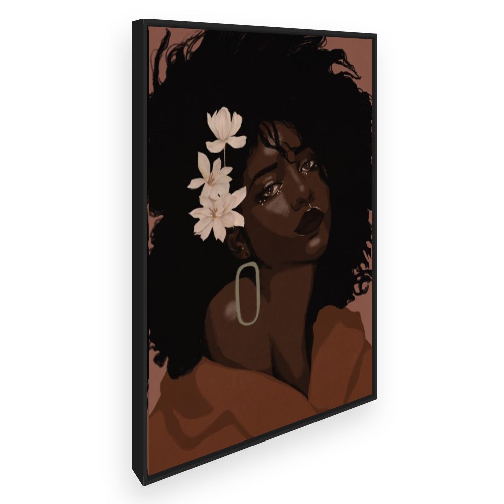 Toile Portrait floral élégant