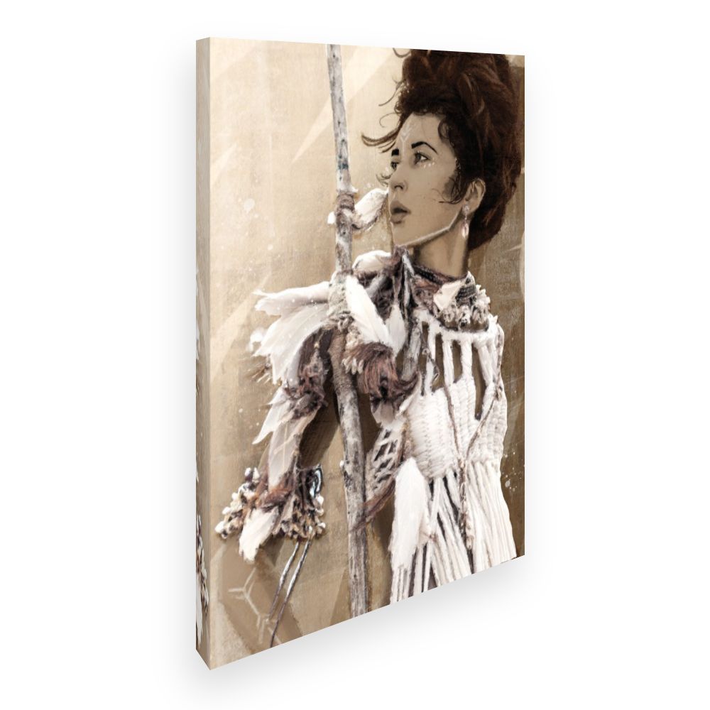 Toile Portrait bohème chic