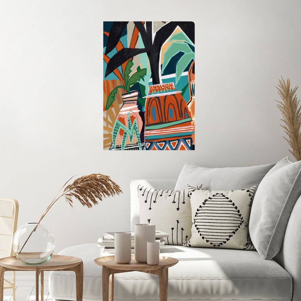 Affiche Pots tropicaux vibrants