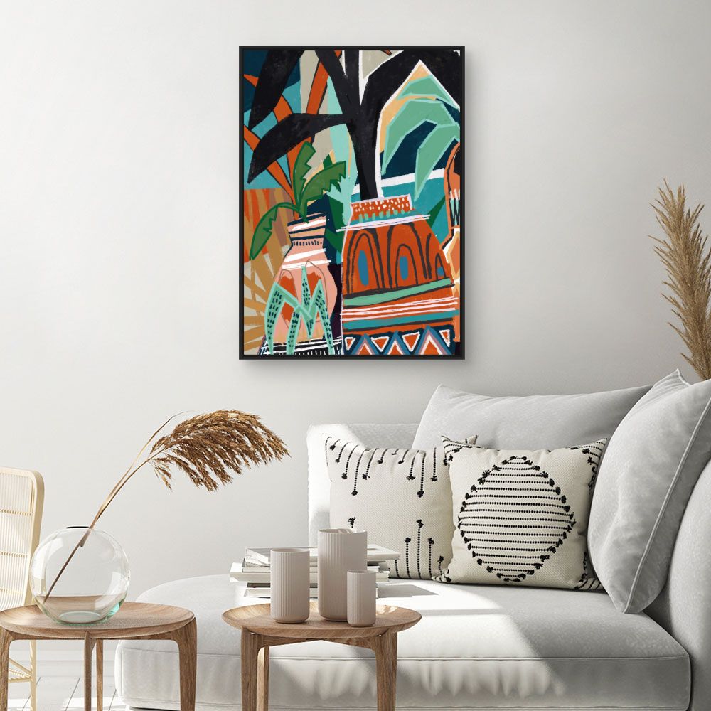 Tableau Vases et feuillages