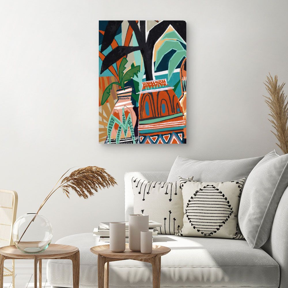 Tableau Vases et feuillages