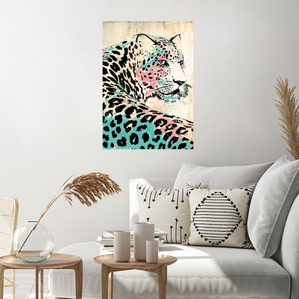 Affiche Léopard artistique
