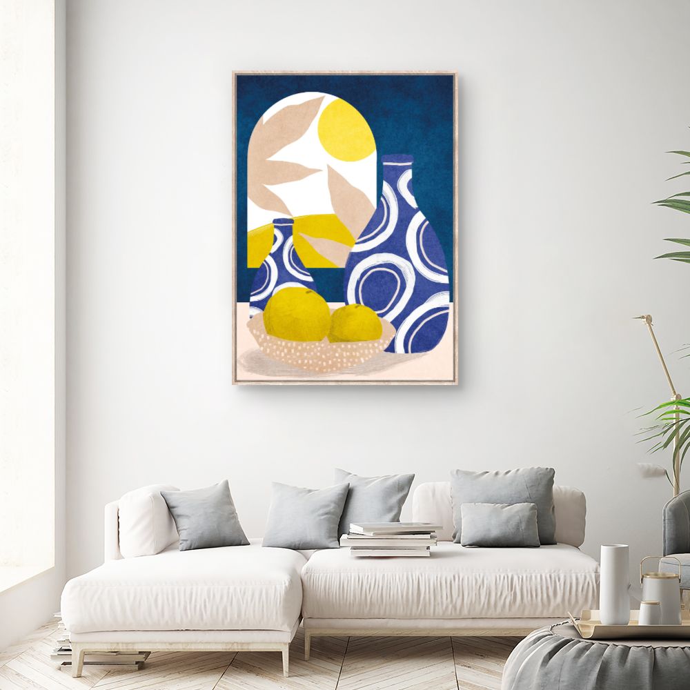 Tableau Vases et citrons