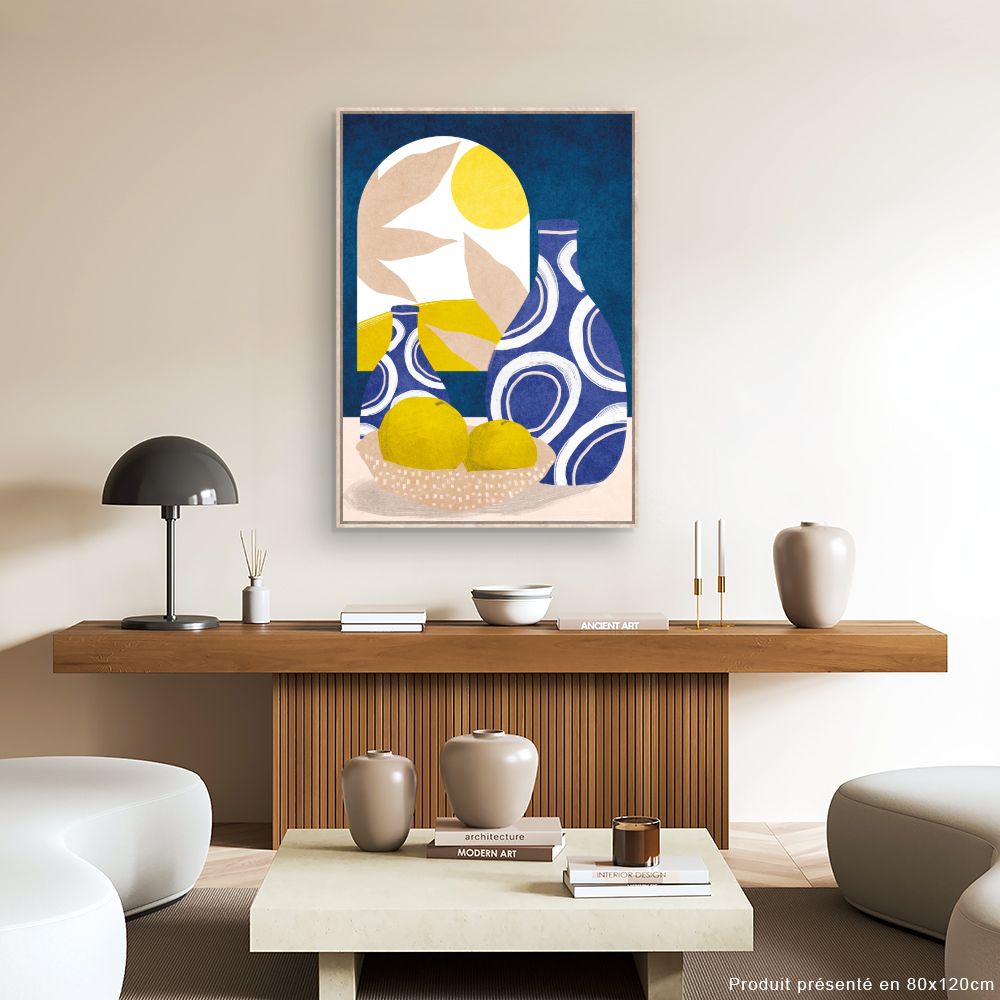 Tableau Vases et citrons