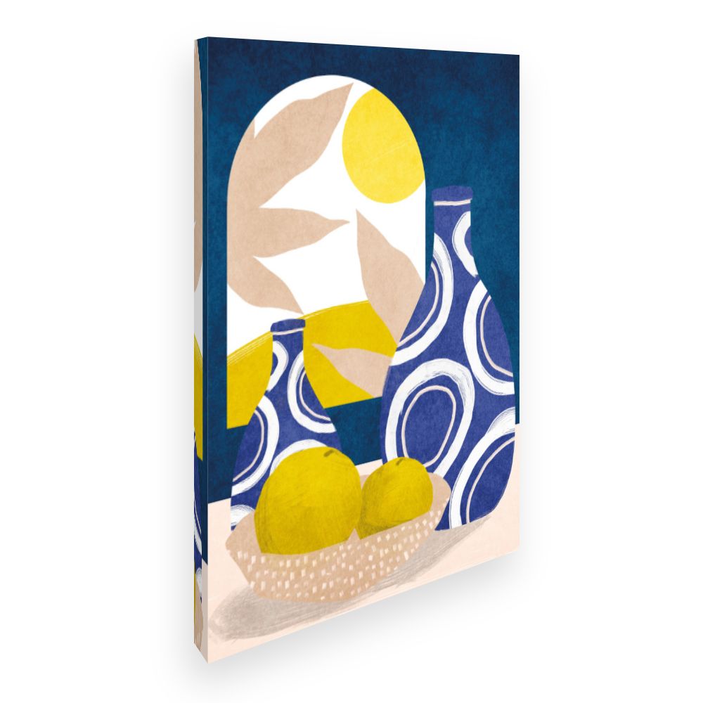 Toile Vases et citrons