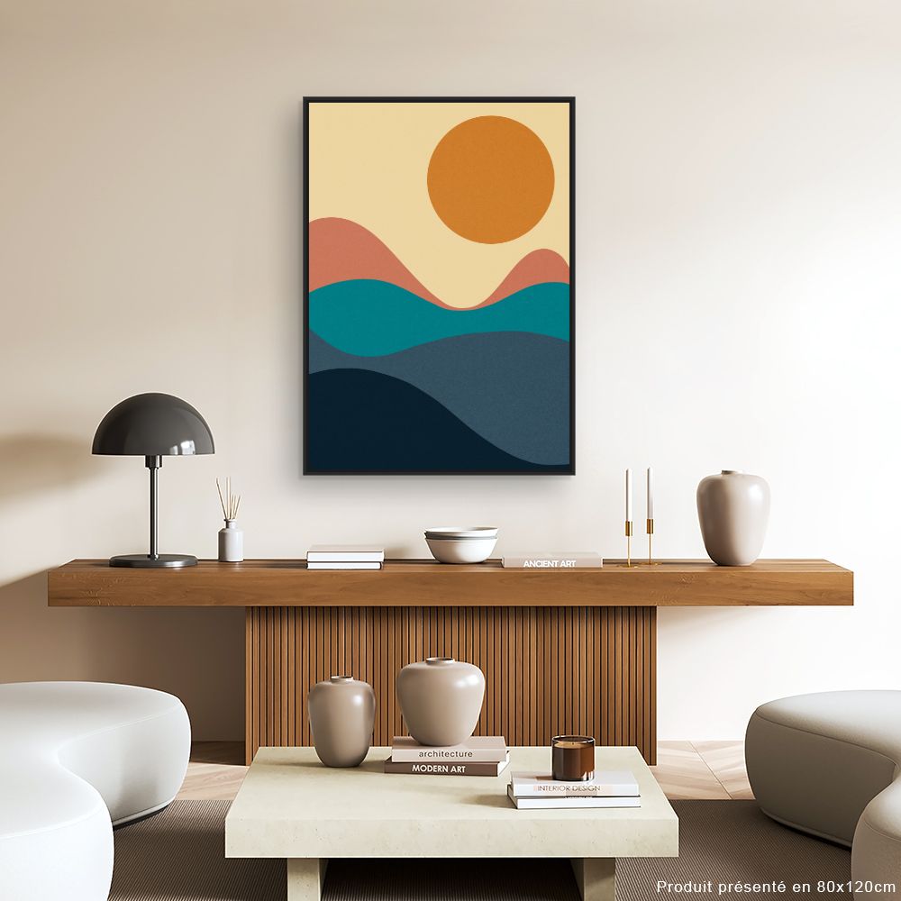 Tableau Paysage abstrait coloré