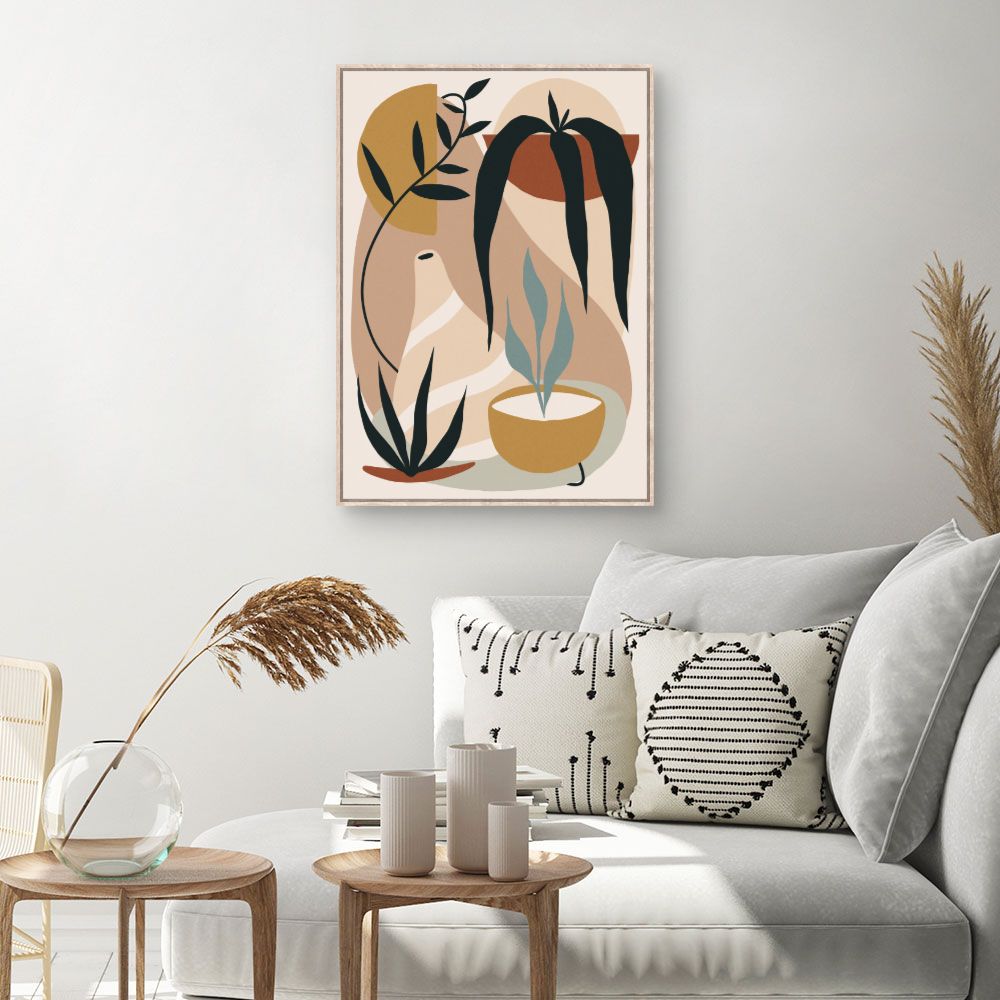 Tableau Plantes abstraites naturelles