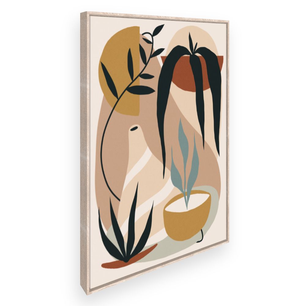 Toile Plantes abstraites naturelles