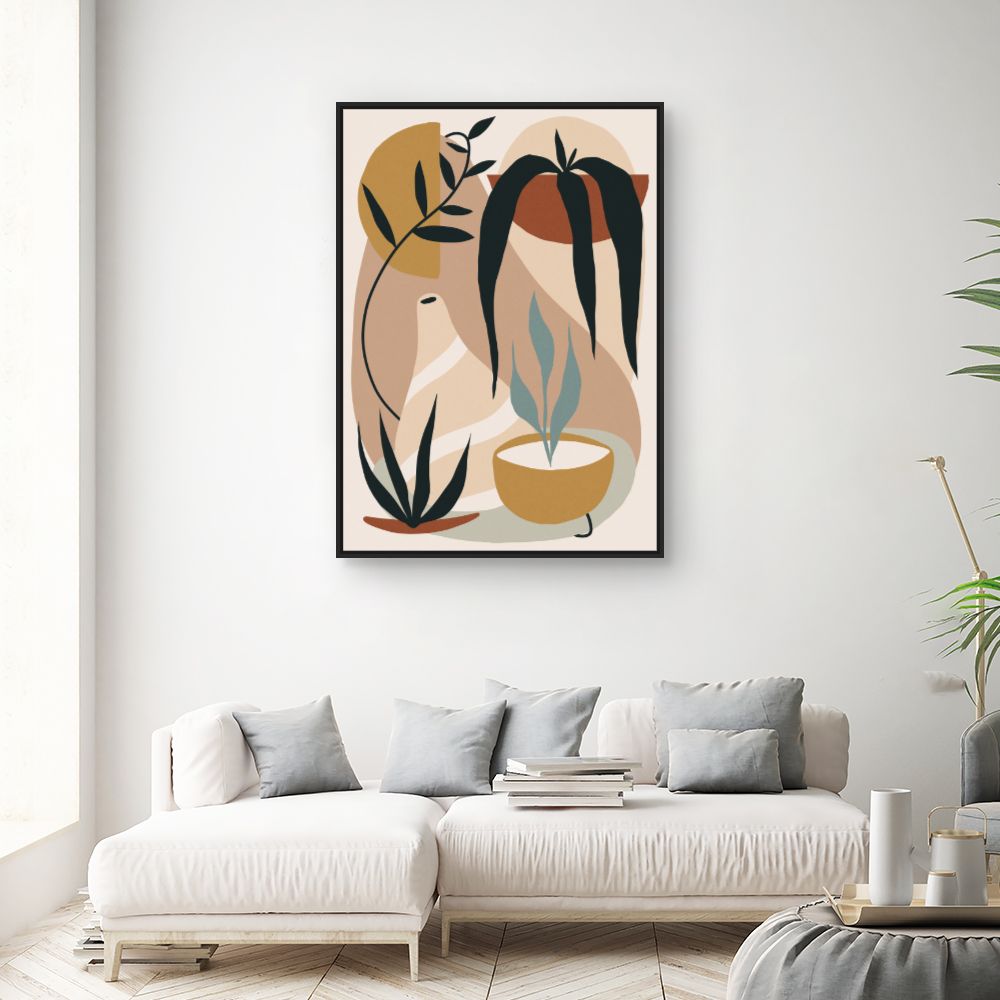 Tableau Plantes abstraites naturelles