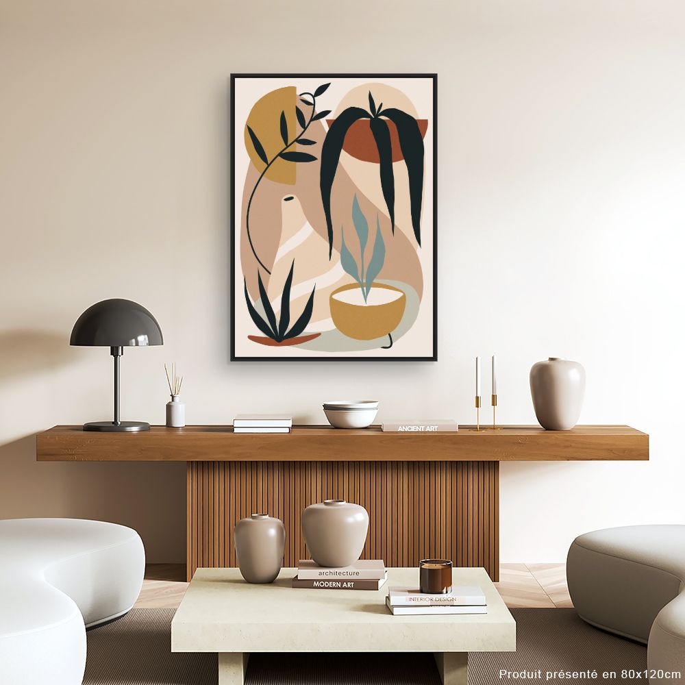Tableau Plantes abstraites naturelles