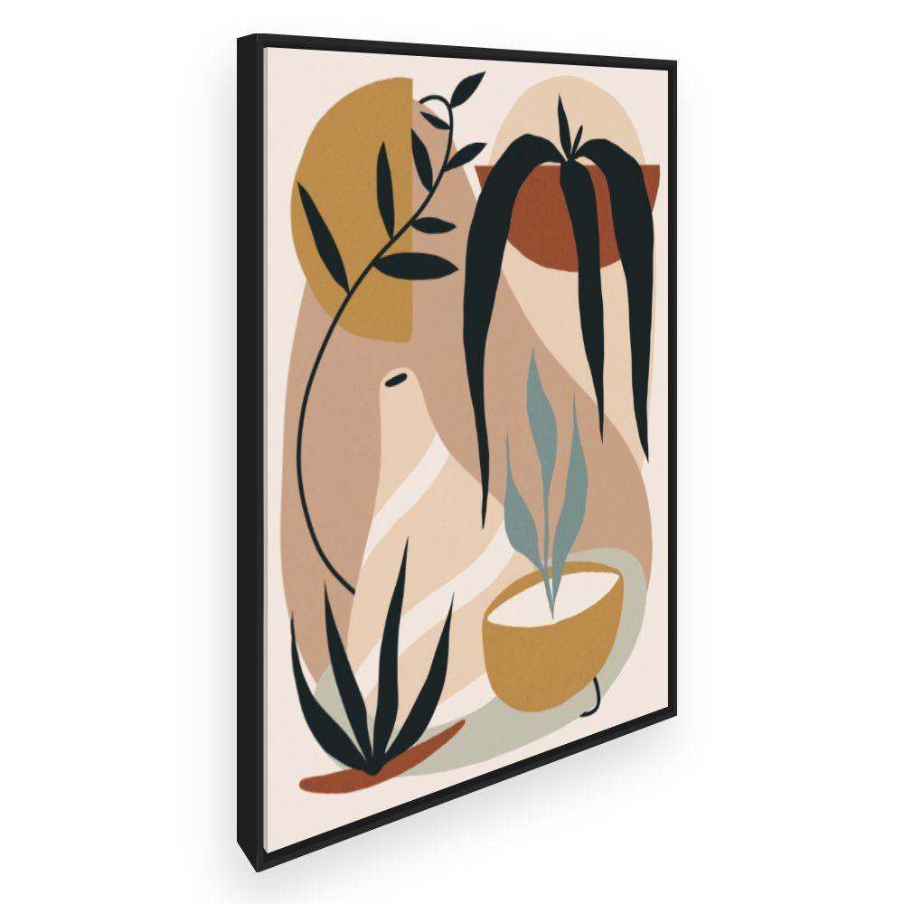 Toile Plantes abstraites naturelles