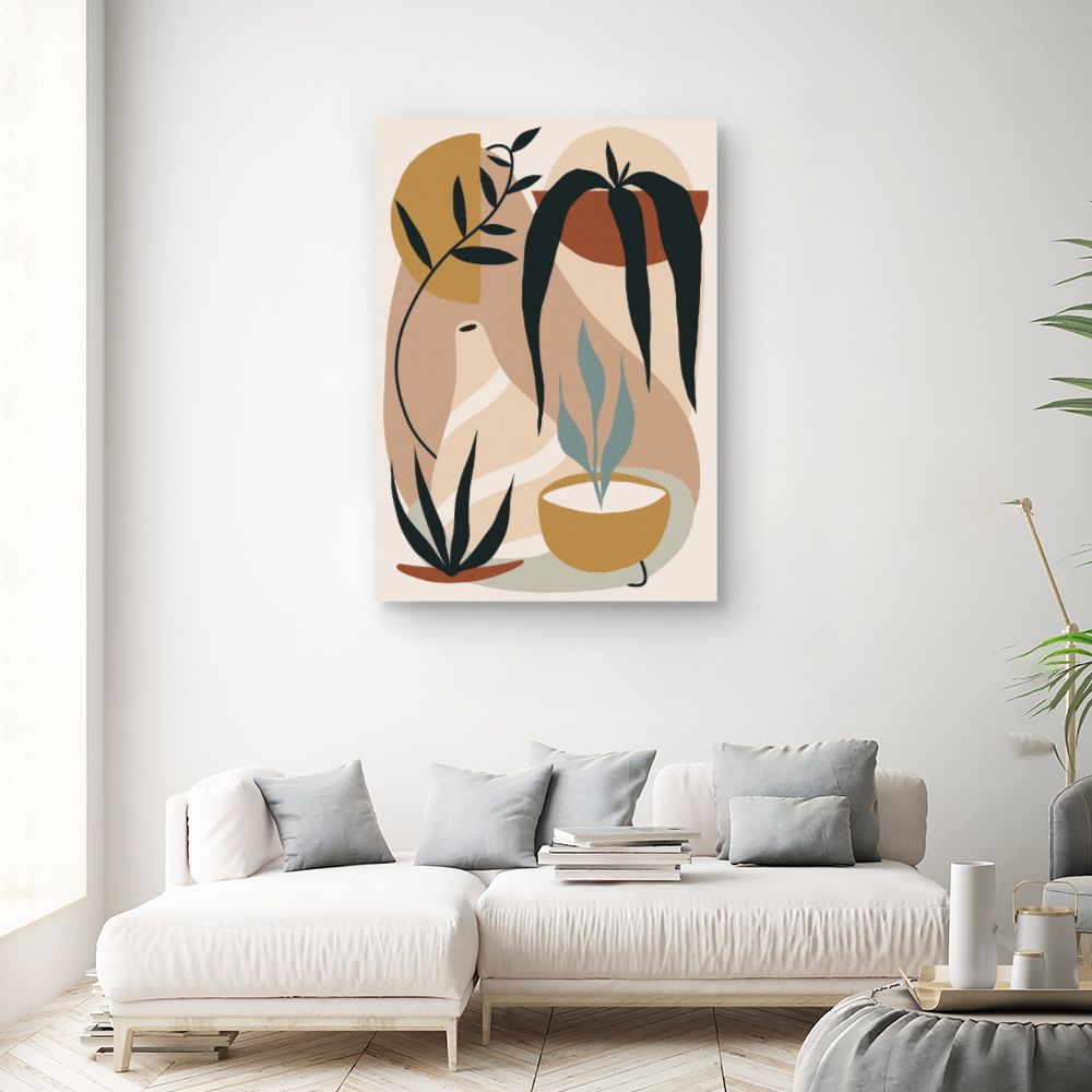 Tableau Plantes abstraites naturelles