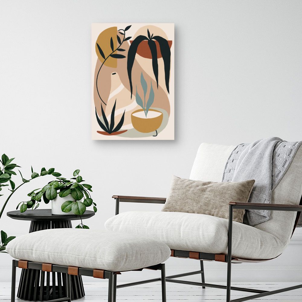Tableau Plantes abstraites naturelles