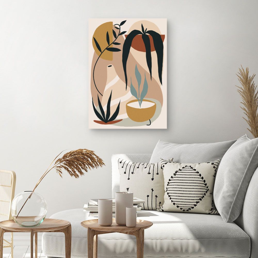 Tableau Plantes abstraites naturelles