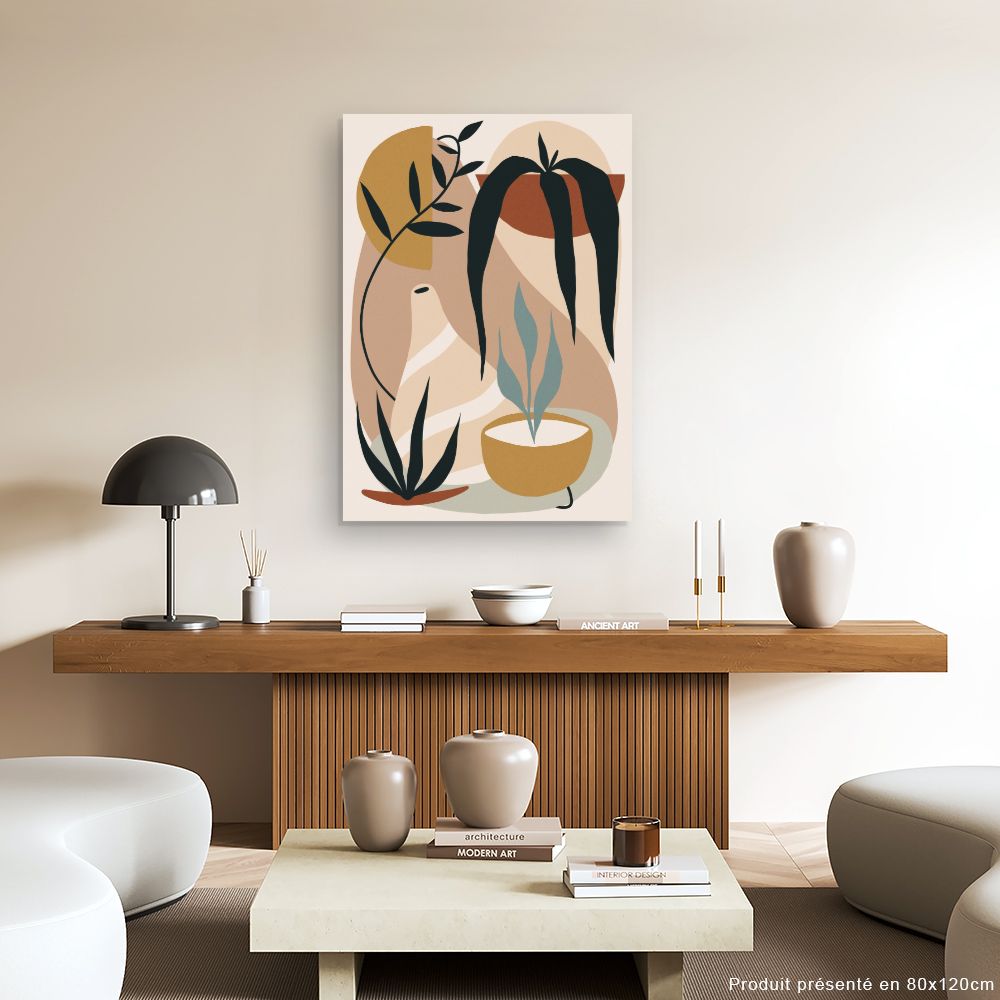 Tableau Plantes abstraites naturelles