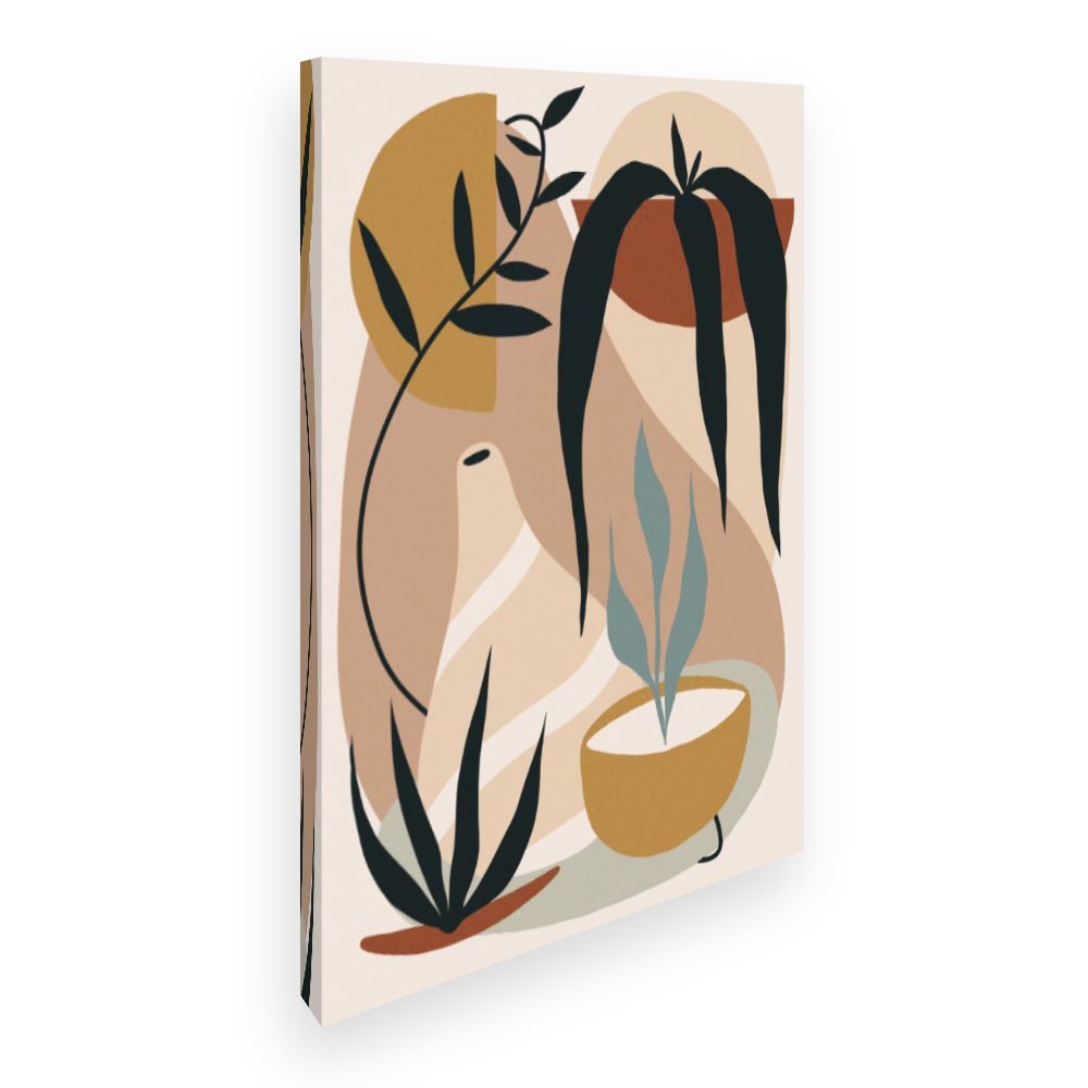 Toile Plantes abstraites naturelles